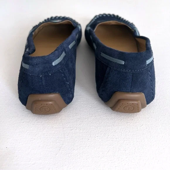 Talbots Everson Driving Moccasins Suede with Sailboat Appliqué Size 9.5 - Picture 5 of 12